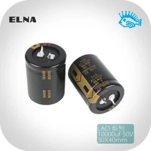 ELNA 10000uF 50V10000UF LAO 30*40mm Filtro Audio Condensatore Elettrolitico HiFi Fai da Te - Foto 1 di 3