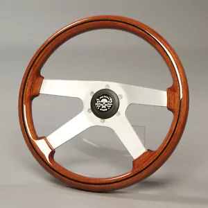 Holzlenkrad Sportlenkrad Holz 360mm Nabe VW Bus Bulli T4 Caravelle Multivan Doka - Picture 1 of 5