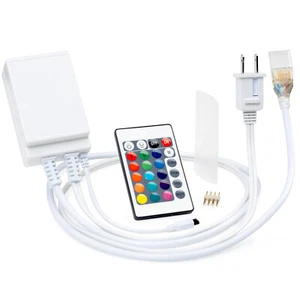 Multipack SMD 5050 LED Strip Power Supply, 3ft Cable Cord w/ Remote Controller - Picture 1 of 4