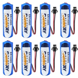8pcs ER14505 3.6V AA Battery 2700mAh Non Rechargeable Black Plug New - Picture 1 of 4
