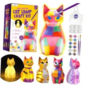 Paint Your Own Lamp Kit, Art Supplies Arts & Crafts Kit, Painting kit for Cat - Picture 1 of 7