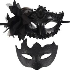 Masquerade Masks / for Couples / Black Lace Venetian / Mascarade Ball Masks