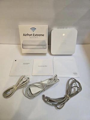 Apple AirPort Extreme A1143 4-Port Wireless 802.11n WiFi Router FREE SHIPPING - Image 1 of 4