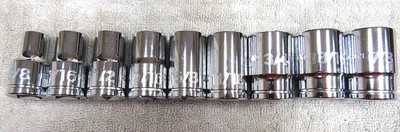 9 PIECE TEKTON 1/2 Inch Drive 6-Point Socket Set SAE 3/8-7/8 NEW EXCELLENT - Image 1 of 4