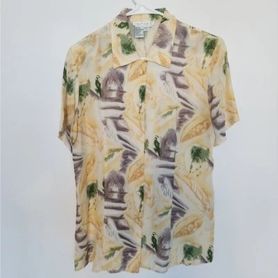 Blusa Mattina J Vintage Floral Seda M Foto 1 de 4