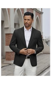 COOFANDY Men's Casual Blazer Regular Lightweight Two Button Suit Jacket-SIZE L - Picture 1 of 4