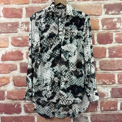 Olivaceous Top Womens Medium Multicolor Snakeskin Casual Tunic Shirt - Image 1 of 4