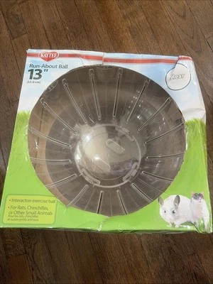Kaytee Mega Run-About Ball for Pet Rats, Chinchillas  Clear 13 Inches - Image 1 of 4