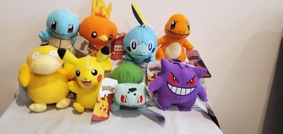 Nuevo Peluche Pokemon 7" Surtido Peluche Juguete Fábrica Pikachu Squirtle Psyduck Foto 1 de 2