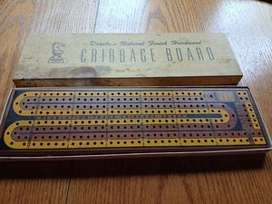 Drueke's Natural Finish Hardwood Cribbage Board Model 2050 in original box - Picture 1 of 8