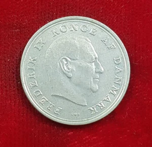 1 Krone 100 Öre Dänemark 1965 Danmark Frederik IX - Picture 1 of 2