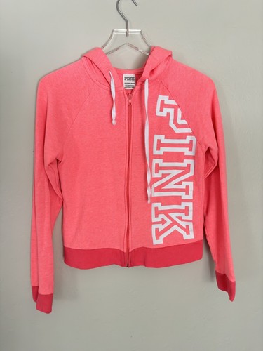 UNDERCOVER Maglione leggero Victoria Secret ROSA donna rosa caldo con cappuccio e cerniera intera XS