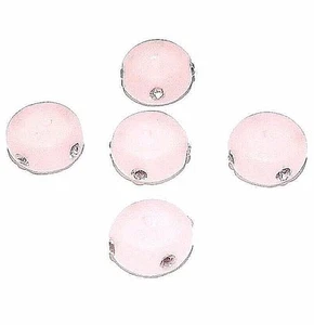 APL335f Light Rose Swarovski Crystal & Light Pink Resin 10mm Rondelle Beads - Picture 1 of 1