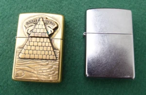 1996 ZIPPO CARPE DIEM BRASS LIGHTER PLUS ONE OTHER - Picture 1 of 13