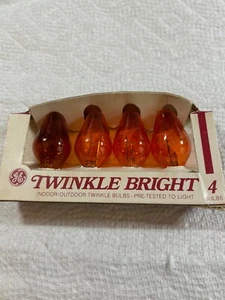 Vintage Twinkle Bright Bulbs RED Pack of 4 - Picture 1 of 2