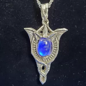 Elven Promise Pewter Pendant Necklace Blue Fellowship Foundry US Made *NEW* - Picture 1 of 3