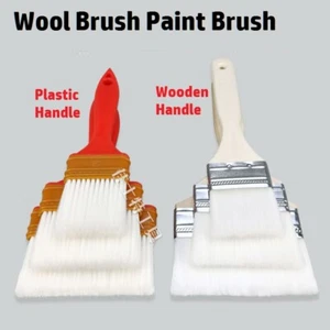 2x Weiche Wolle Feines Haar Paint Pinsel Für BBQ Wachsenmöbel Malerei Schablone - Picture 1 of 15