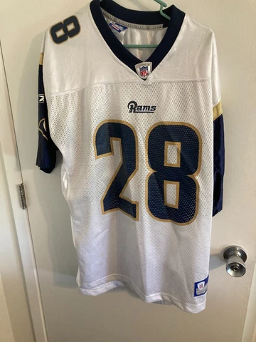 Reebok Los Angeles Rams Marshall Faulk Jersey  white  nfl football sz large Cover