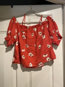 Universal Thread Linen Blend Floral Top Women’s Size Large Multi Color B94 - Picture 1 of 7