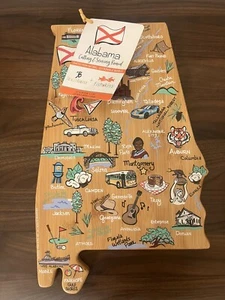 Celebrate Alabama with Fish Kiss Illustrated Bamboo Cutting Board & Wall Art - Picture 1 of 7
