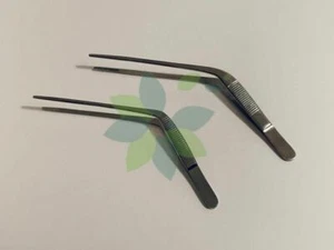 2 Wilde Ear Nasal Dressing Forceps 5.5" Serrated Angled Surgical ENT Instrument - Picture 1 of 3