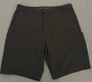 Freeworld Black Hybrid Shorts Mens Size 32 Zipper Pocket Drawstring Waist - Picture 1 of 12