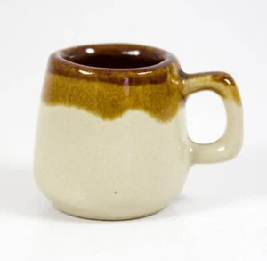 Miniature Brown Drip Glaze Pottery Beer Stein Mug Toothpick Holder - Picture 1 of 6