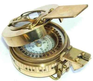 Nautical Compass Prismatic Engineering Military Brass Vintage Antique Compass - Picture 1 of 5