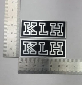 KLH Speaker Grill Badge Logo Emblem Name Plate Pair Custom Made - Picture 1 of 3