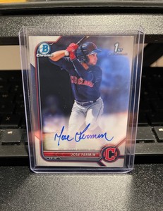 Jose Fermin 1st Bowman Auto, 2022 Bowman Basbeall, Cleveland Guardians