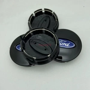 4 pcs 67 mm suitable for Ford Matte Black Alloy Wheel Center Caps Rim Hub Caps - Foto 1 di 3