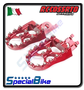 PEDANE ACCOSSATO ROSSO ERGAL MAGGIORATE OFFROAD PER BETA 400 RR 4T 2010 > 2015 - Foto 1 di 1