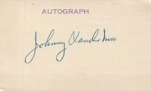 Johnny Vandermeer MLB Baseball Autographed Auto Signed 3x5 Index Card JSA COA - Picture 1 of 2