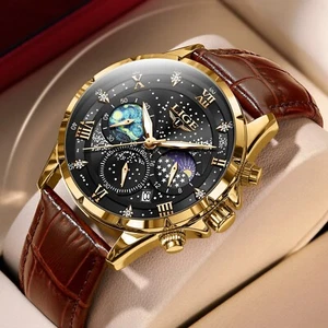 🔥Reloj de pulsera de negocios para hombre fecha cuarzo brillante impermeable reloj deportivo para hombres - Imagen 1 de 10