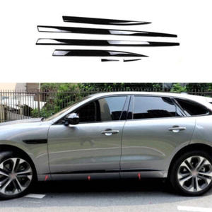 For Jaguar F-PACE 2018-22 Black Titanium Side Door Body Guard Molding Cover Trim - Picture 1 of 9