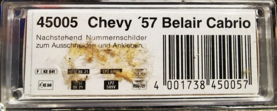 BUSCH 45005 Chevy '57 Belair cabrio - scala H0 - Immagine 1 di 4