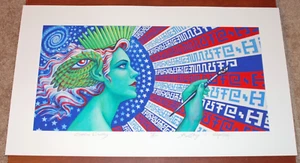Impresión artística Alex Grey Creative Vision American Liberty S/# 200 con certificado de autenticidad herramienta artista - Imagen 1 de 11