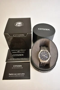 Citizen Eco-Drive GN-4W-S Chronograph Watch Blue Sapphire Dial - Picture 1 of 7