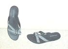 Women's black/white BEARPAW flip flop sandals / shoes , size 12