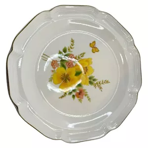 Vintage Sangostone 3411 Butter Fly Dinner Plates Platter Yellow Butterfly 11.5" - Picture 1 of 7