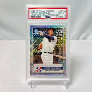 Jasson Dominguez 2020 Bowman cromado mega caja que abarca el globo PSA 10 GEMA COMO NUEVO - Imagen 1 de 2