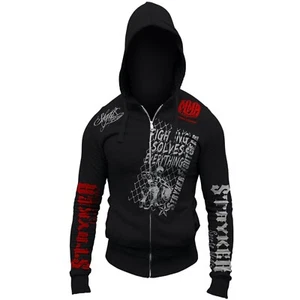 Brand New Fighting Solves Everything Stryker mma ufc Adult Full Zip Up Hoody - Picture 1 of 11