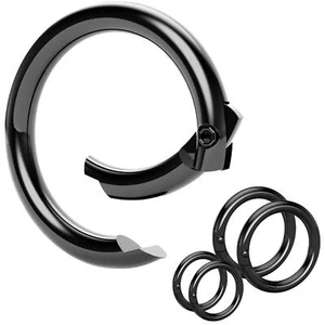 KeySmart Modern Carabiner Clip Hook Black (4 pack) - Picture 1 of 6
