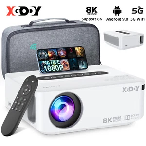 XGODY 8K HD Projector 12000 Lms 5G WiFi Bluetooth 1080p HD Beamer Home Theater - Picture 1 of 12