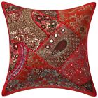 Indian Abstract Cushion Cover Decorative Embroidered Patchwork Pillow Case Cover