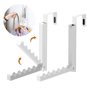 2Pcs No drilling Folding Clothes Drying Rack Hooks Punch-Free Coat Rack Hooks - Picture 1 of 9