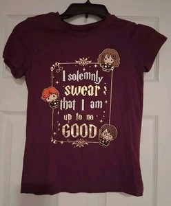"Harry Potter" Girls Tshirt, Size Lg (10-12) Purple, Short Sleeve, Funny Print - Picture 1 of 5