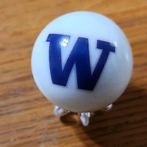 UNIVERSITY OF WASHINGTON HUSKIES MARMOR COLLEGE SHOOTER 1" GRÖSSE & STÄNDER SAMMLER - Bild 1 von 4