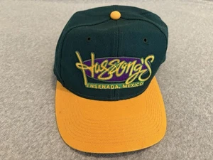 Vintage Hussongs Cantina Ensenada Mexico Wolle Snapback Mütze Kappe grün gelb - Bild 1 von 6