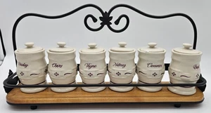 Longaberger Hängendes Gewürz aus Schmiedeeisen mit 6 Gläsern RED Print - Bild 1 von 12